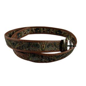Vintage Express Womens Belt Size Medium Multi Color Tapestry Style